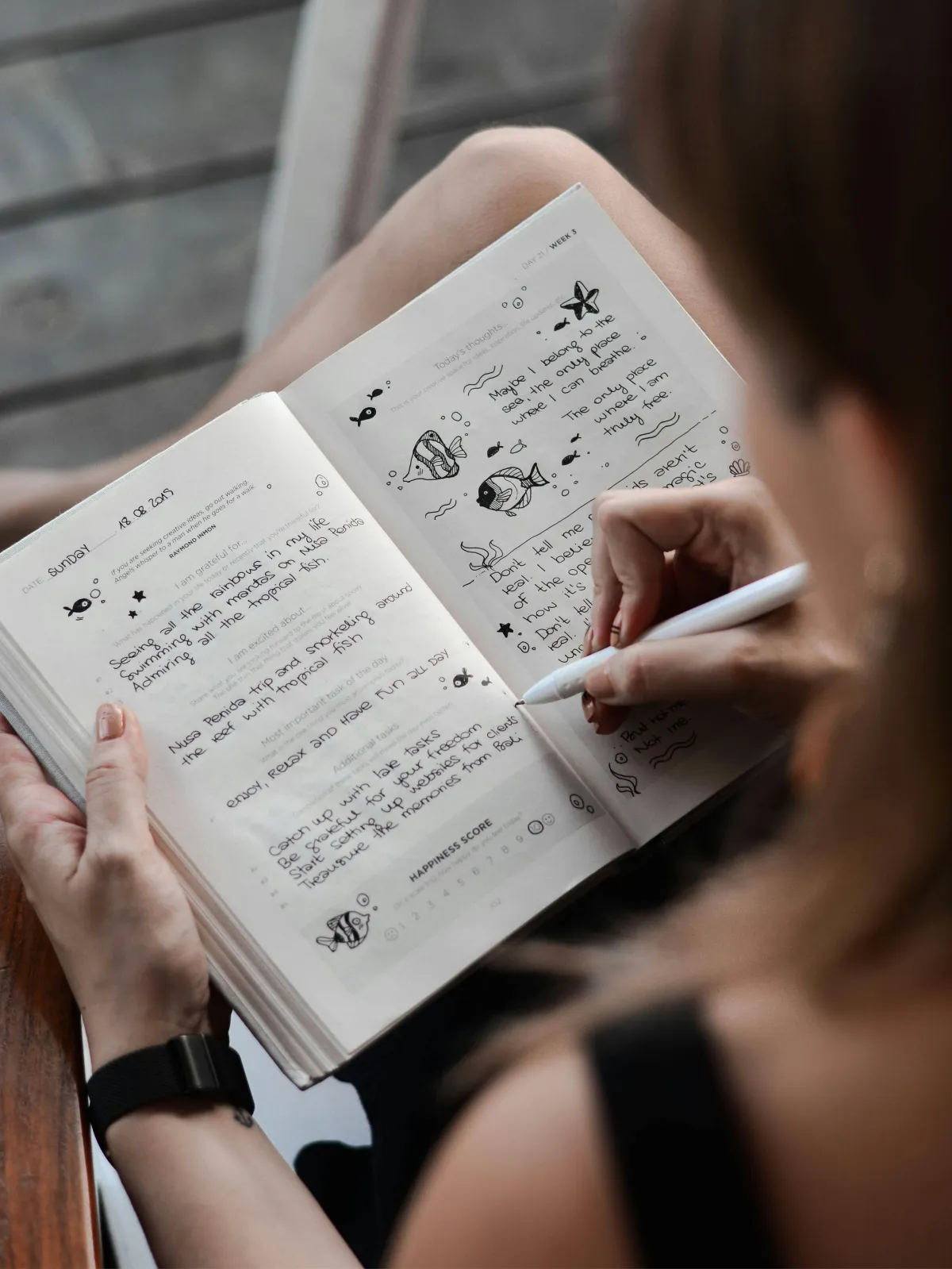 writing in a journal 